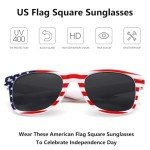 American Flag Square Sunglasses for July 4th