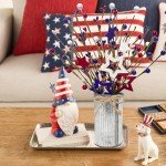 4th of July Artificial Flowers with Metal Pot