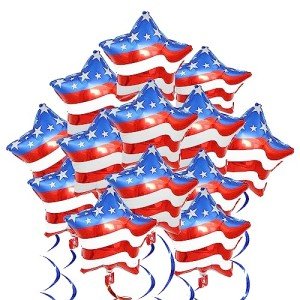 10-Pack Red, White & Blue Patriotic Balloons
