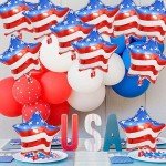 10-Pack Red, White & Blue Patriotic Balloons