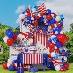 10-Pack Red, White & Blue Patriotic Balloons