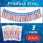 3 Pack 10ft American Flag Banner for Celebrations
