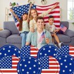 48PCS 4th of July Disposable Party Plates
