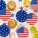 48PCS 4th of July Disposable Party Plates
