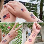 102 PCS American Flag Temporary Tattoos for Celebrations