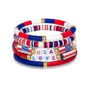 USA Red, White, and Blue Handmade Bracelets