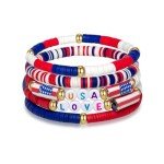USA Red, White, and Blue Handmade Bracelets