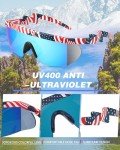 Retro USA Flag Semi-Rimless Sunglasses - 3 Pairs