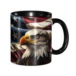 Eagle USA Flag Funny Coffee Mug - 11oz