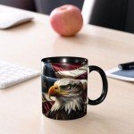 Eagle USA Flag Funny Coffee Mug - 11oz
