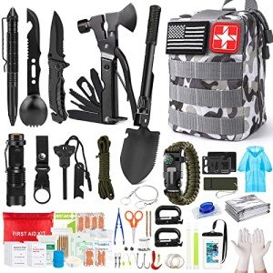 222-Piece Emergency Survival Kit with Molle Bag