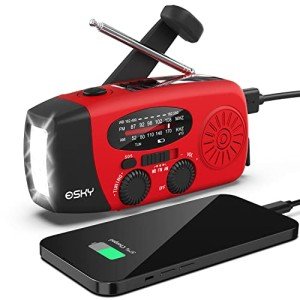 Esky Hand Crank Emergency Weather Radio with Charger