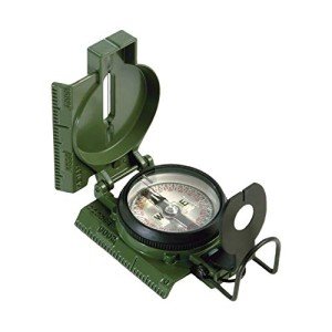 Military Phosphorescent Lensatic Compass with Pouch