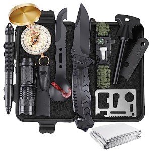 13-in-1 Survival Gear Kit for Outdoor Adventures