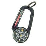 Sun Company Ball Compass and Thermometer Carabiner