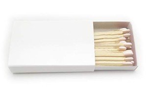 Plain White Wooden Matches - 250 Total
