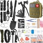 142-Piece Survival Kit with First Aid and Molle Pouch