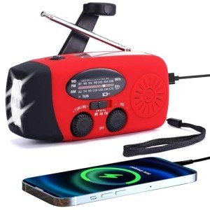 Compact Solar Hand Crank Emergency Weather Radio