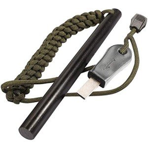 Survival Flint Steel Fire Starter Kit with Lanyard