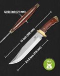 Mossy Oak 14-inch Full-Tang Bowie Knife with Sheath