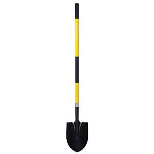 Heavy Duty 56-Inch Gardening Shovel with Fiberglass Handle