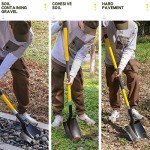 Heavy Duty 56-Inch Gardening Shovel with Fiberglass Handle