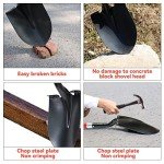 Heavy Duty 56-Inch Gardening Shovel with Fiberglass Handle