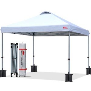 Durable 10x10 Pop-up Canopy Tent with Roller Bag