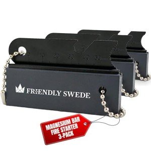Magnesium Fire Starter Kit - 3-Pack Survival Tool