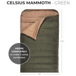 Teton Sports Mammoth Sleeping Bag - Green 239x157.5 cm