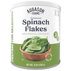 Augason Farms Dehydrated Spinach Flakes, 45 Servings