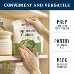 Augason Farms Dehydrated Spinach Flakes, 45 Servings