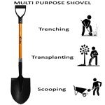 Heavy-Duty 41-Inch Digging Shovel with Trenching Blade