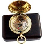 Personalized Brass Compass for Hiking and Adventure