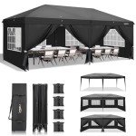 VINGLI 10x20 ft Pop Up Canopy Tent with Sides