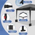 VINGLI 10x20 ft Pop Up Canopy Tent with Sides