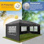 VINGLI 10x20 ft Pop Up Canopy Tent with Sides
