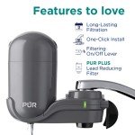 PUR Plastic Faucet Mount Filter - Small Grey