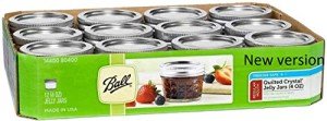 12-Pack Ball 4-Ounce Quilted Jelly Jars