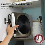 OVENTE 1000W Countertop Electric Burner with Hot Plate