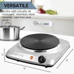 OVENTE 1000W Countertop Electric Burner with Hot Plate