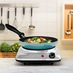 OVENTE 1000W Countertop Electric Burner with Hot Plate