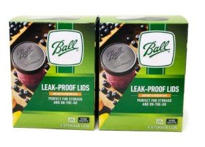 Leak-Proof Plastic Lids for Mason Jars - 12 Pack