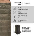 TETON Sports Celsius XXL Sleeping Bag, Green
