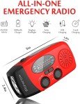 iRonsnow Solar Emergency Crank Weather Radio