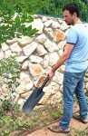 Long Narrow Blade Trench Shovel with D Grip