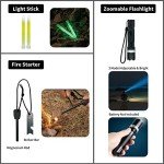 Compact First Aid Kit with Survival Tools - Red