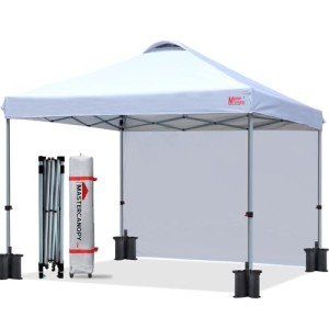 Durable 10'x10' Pop-up Canopy Tent with Sidewall