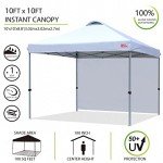 Durable 10'x10' Pop-up Canopy Tent with Sidewall