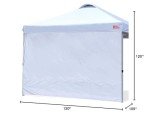 Durable 10'x10' Pop-up Canopy Tent with Sidewall